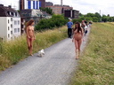 2 nude girls on bicycle and with dog 33
