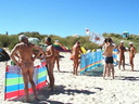 nudists group on beach 154