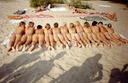 nudists group on beach 157