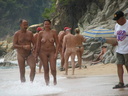 nudists group on beach nc03