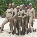 nudists group on beach nc46
