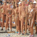 nudists group on beach nc49