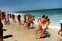 nudists group on beach 108