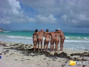 nudists group on beach 121