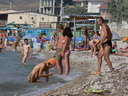 nudists group on beach 133