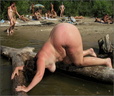 nudists group on beach 147
