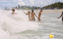 nudists group on beach 159