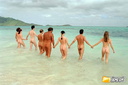 nudists group on beach 168