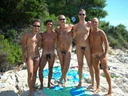 nudists group on beach 209