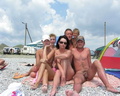 nudists group on beach 244