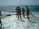 nudists group on beach 248
